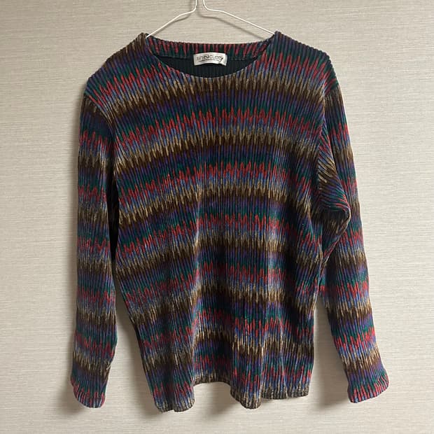 Vintage 임수정 미사 무지개 니트 벨벳 빈티지