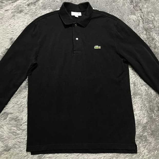 [[3(95)] 라코스테(LACOSTE) 블랙 긴팔 카라티셔츠@224