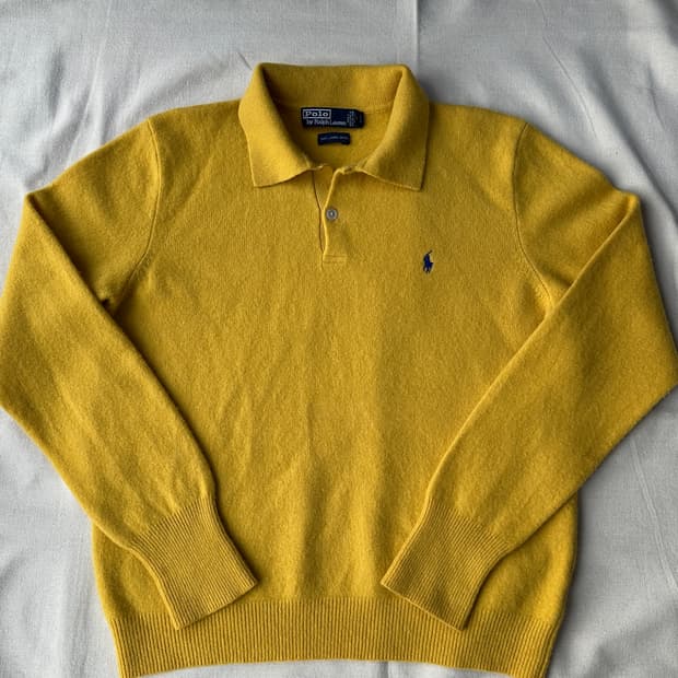 폴로 램스울 니트 카라 머스터드 XL (100)