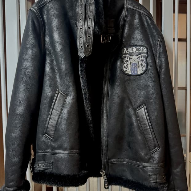 할리데이비슨 패치 커스텀 가죽자켓 무스탕