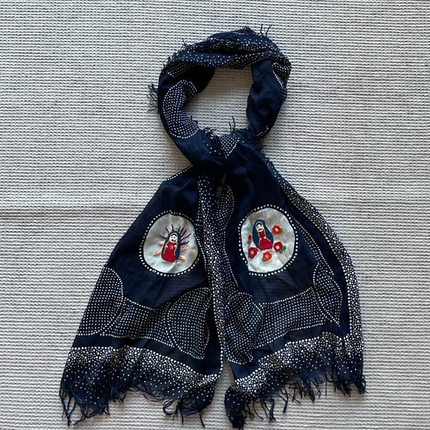 캐피탈 레이온 프린지 스카프