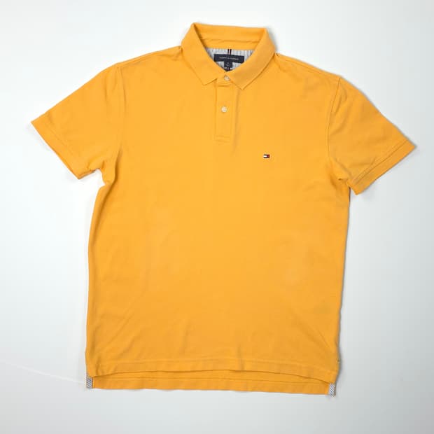 타미힐피거 레귤러핏스트레치 코튼 반팔카라티 오렌지 (M)