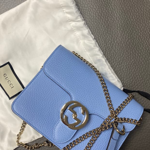 구찌 인터로킹 코랄블루 스몰