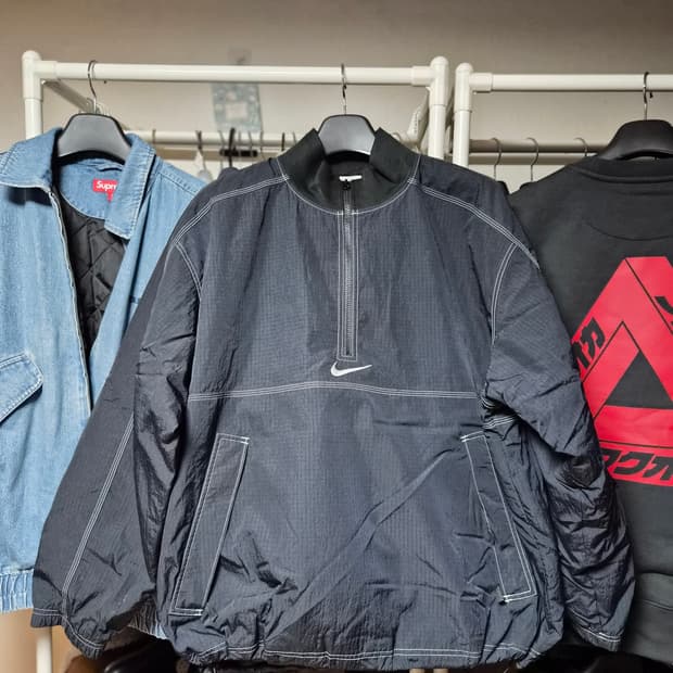 슈프림 X 나이키 립스탑 풀오버 블랙