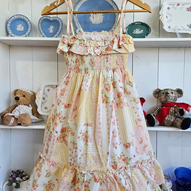 리즈리사(LIZ LISA) 플라워 패치워크 러블리 원피스