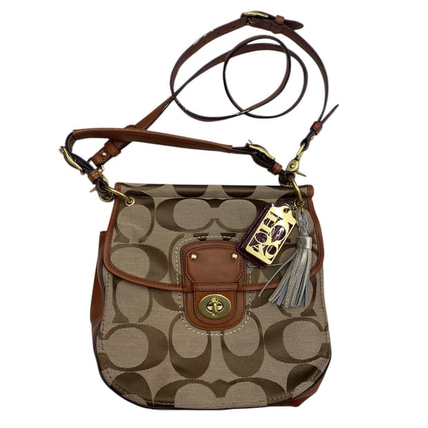 코치 시그니처 캔버스 윌리스백 3way 브라운