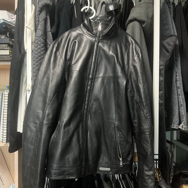 아르마니익스체인지 하이넥 레더