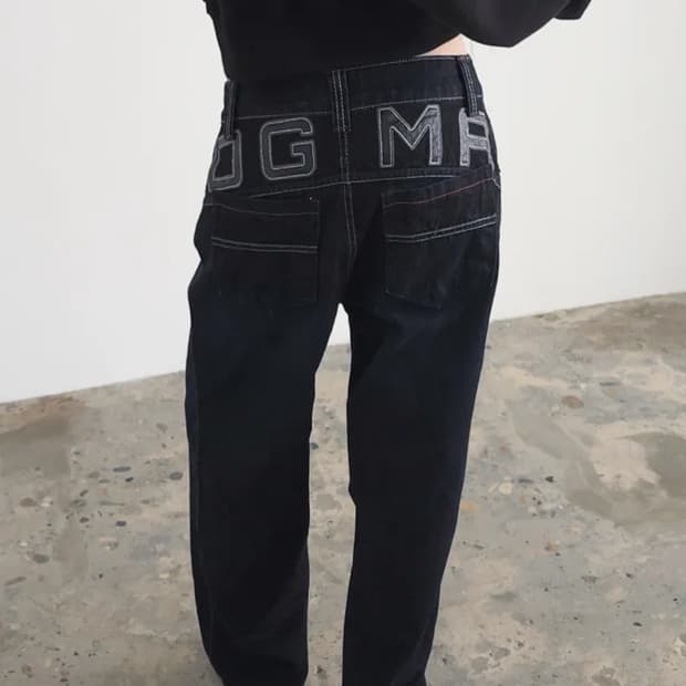 도그마엑스 PATCHED SEMI BAGGY DENIM PANTS