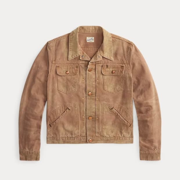 RRL 디스트레스트 캔버스 트러커