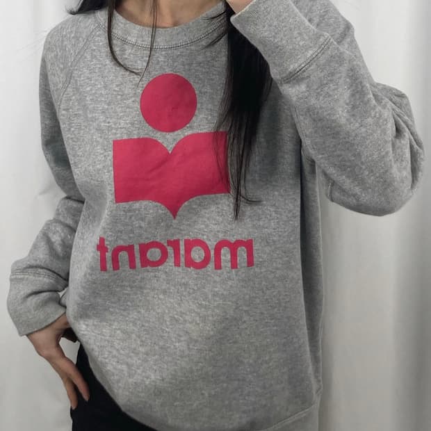 이자벨마랑 그레이 빅로고 맨투맨