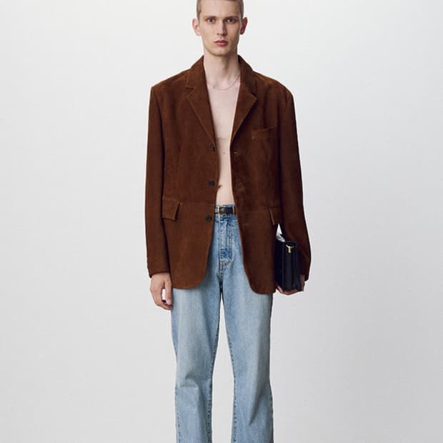 토니웩 스웨이드 블레이저 자켓L