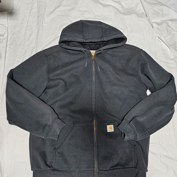 칼하트 레인디펜더 써멀 후드 집업 블랙 M