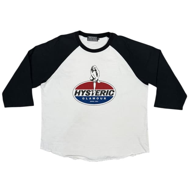 히스테릭 글래머 히스걸 라글란 7부 롱슬리브 티셔츠