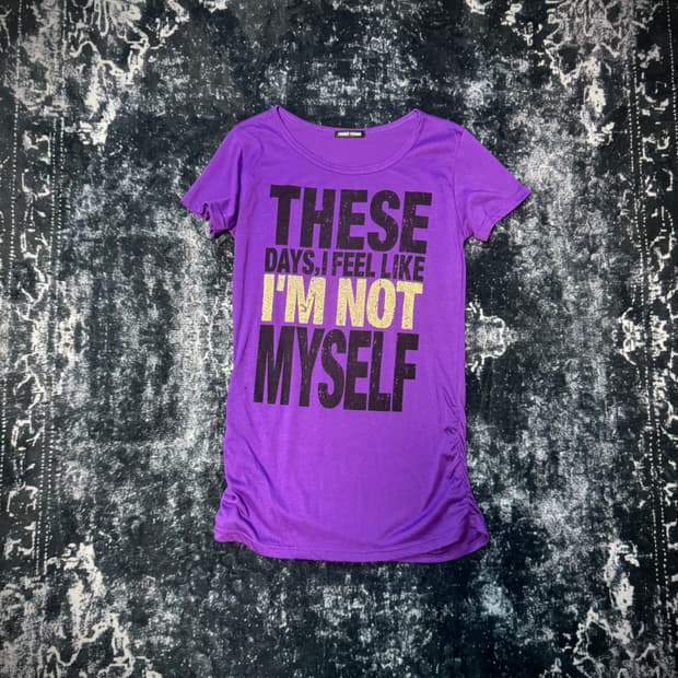 Punk Style Purple Short T-shirt