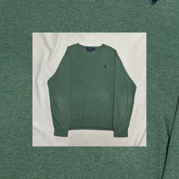 폴로랄프로렌 민트 니트