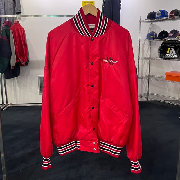 [XL] USA MADE 빈티지 새틴 바시티자켓 15629