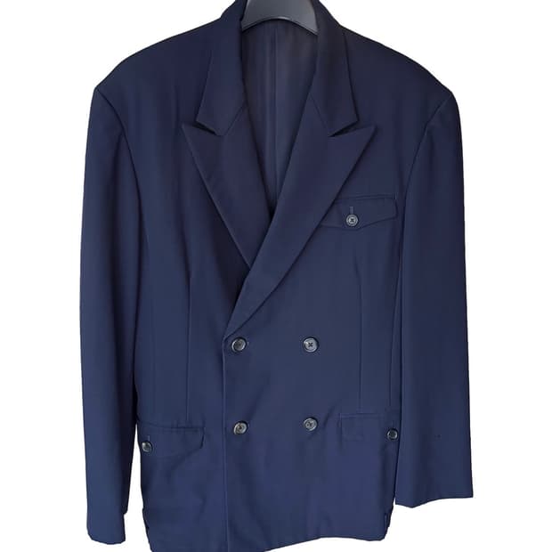 요지야마모토 푸르옴므 AW1989 더블 브레스티드 블레이저
