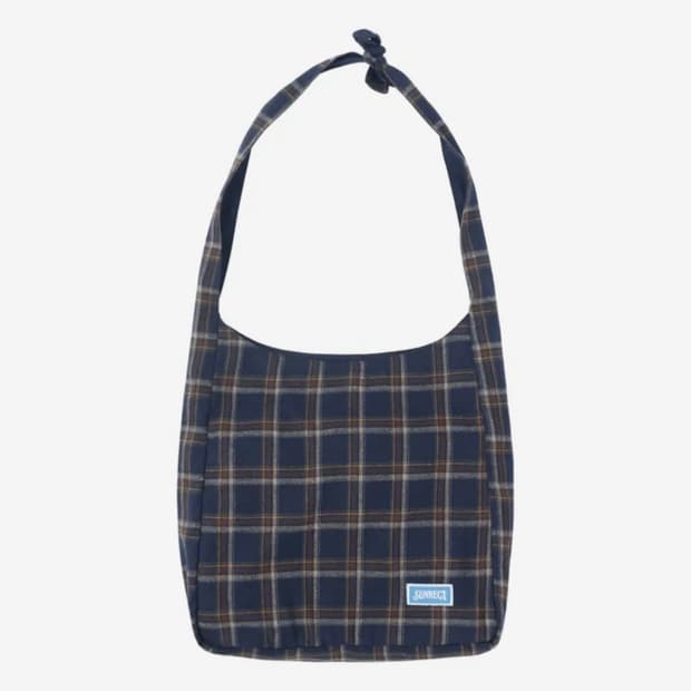 Plaid Crossbody - Navy (써넥트 크로스백)