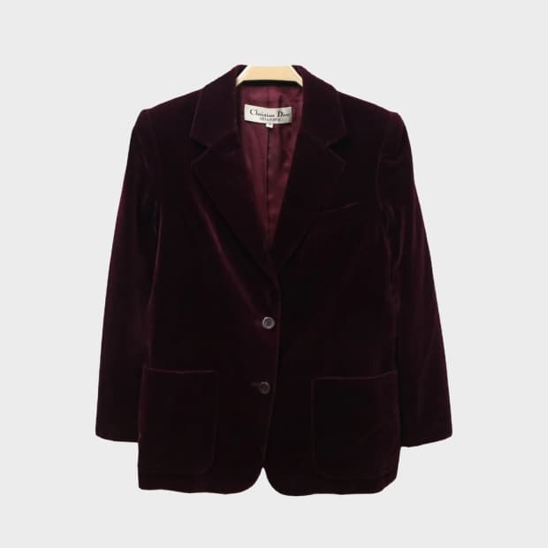 90'S CHRISTIAN DIOR 벨벳 자켓 61696