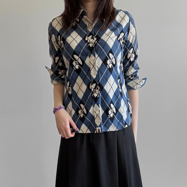 BAPE Argyle Ape Head Archive Shirt