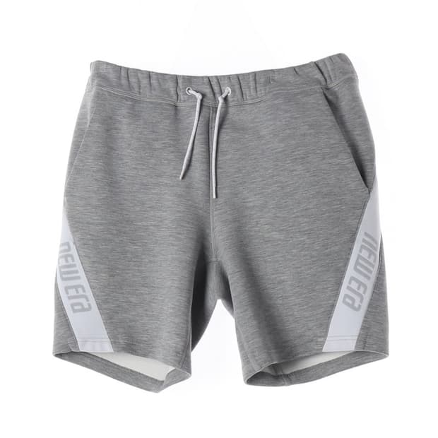 뉴에라 그레이 배색 로고 스웻 하프 팬츠 M