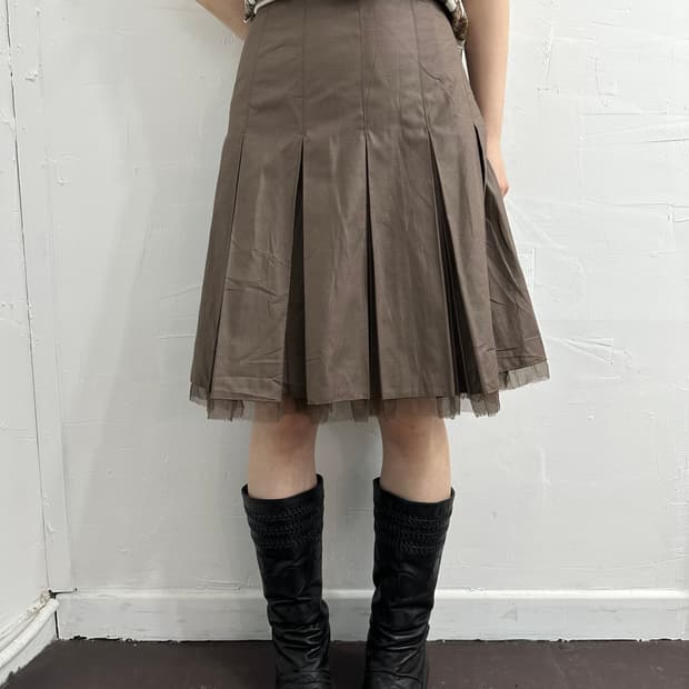 soft pleats skirt
