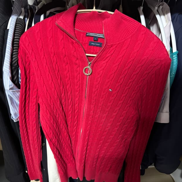 타미힐피거 니트 집업