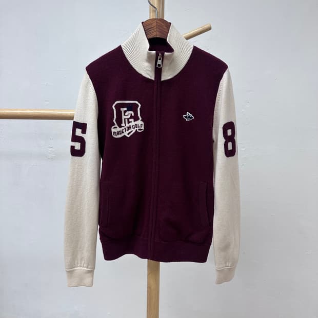 파리게이츠 골프웨어 여성 방풍 울캐시미어 집업가디건 0사이즈 J25