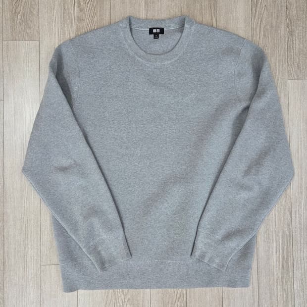 유니클로 밀라노립 워셔블 니트 그레이 XL, 105