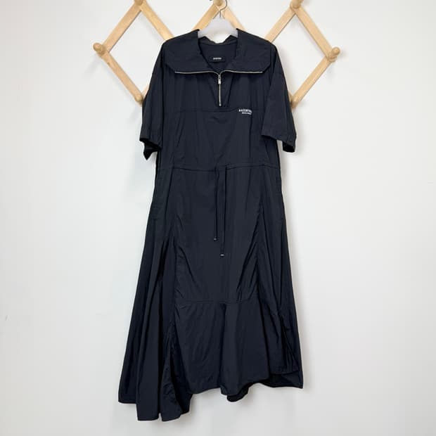 시스템 하프집업 바스락 원피스 22년