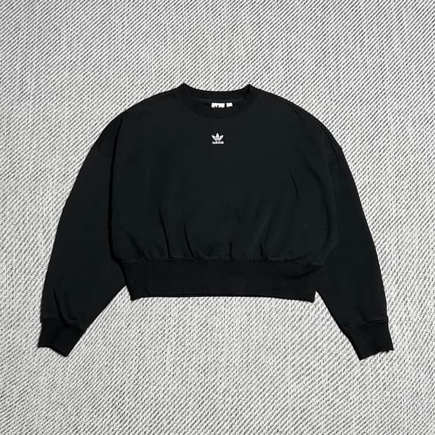 [M] adidas 아디다스 우먼즈 오버핏 크롭 기모 맨투맨