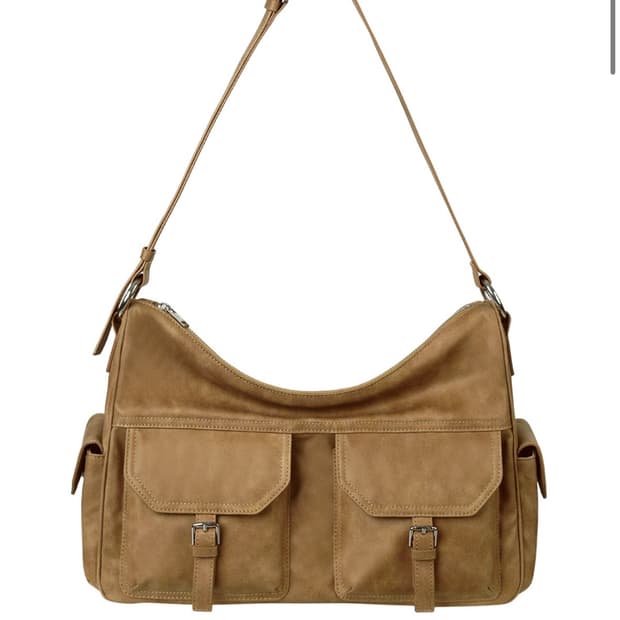 스탠드오일 스웨이드 카멜 조이백