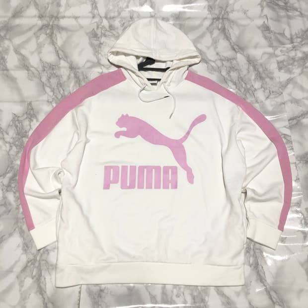 푸마 딸기우유 후드티 오버핏 남여공용