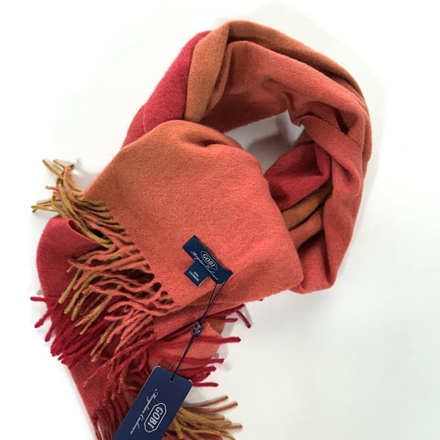 고비 캐시미어 그라데이션 프린지 머플러 [새상품]