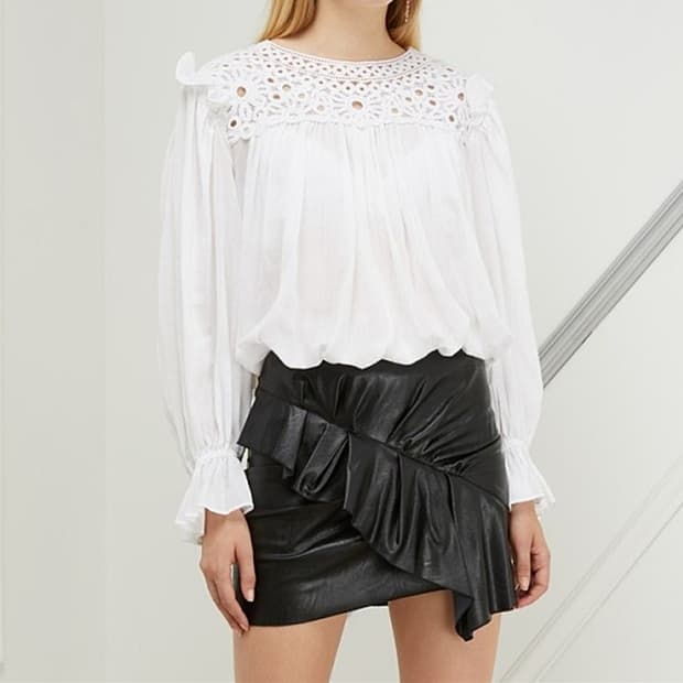 정품 이자벨마랑 여름 긴팔 블라우스 여성 36 흰색 사랑봉봉