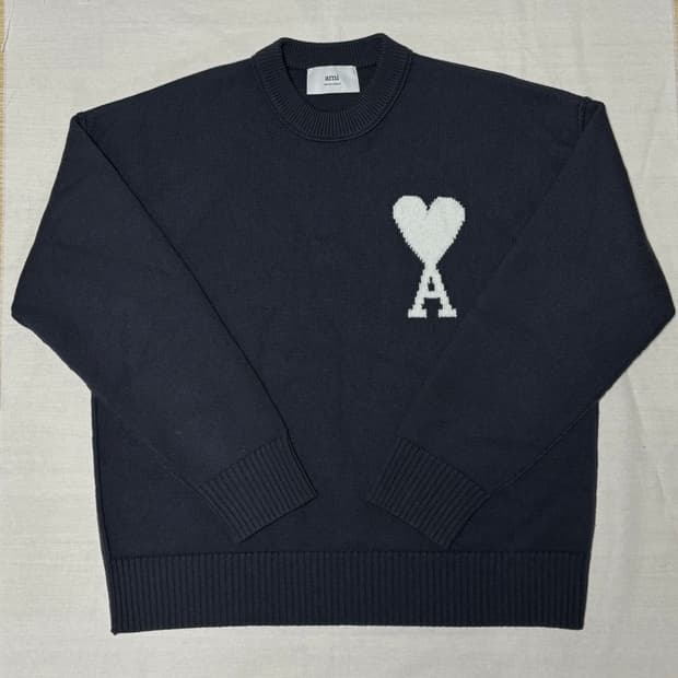 24fw) 아미 인타르시아 빅하트 로고 니트 [XL]