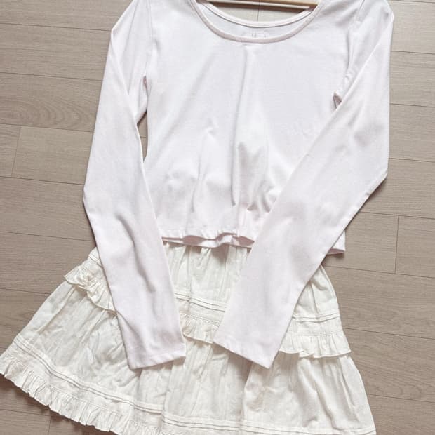 딸기우유 여리핑크 롱슬리브리스