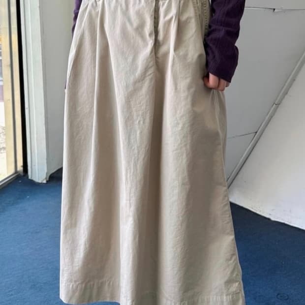 MHL 마가렛호웰 베이지 밴딩 스커트