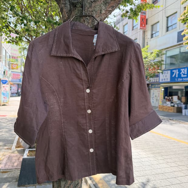 Silk Road Linen Stitch Open Collar Jack