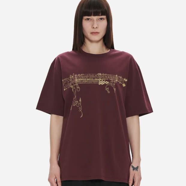 웰빙익스프레스 Oversized Hybrid Tattoo Half Sle