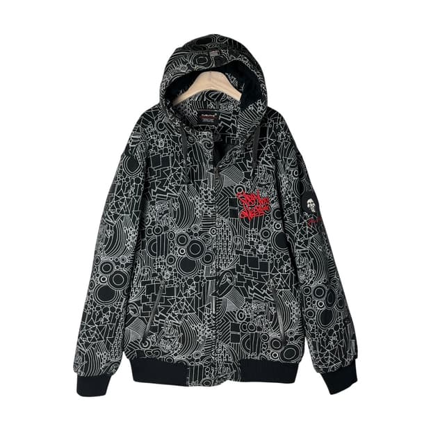 [FUBU] 빈티지 후부 올오버 그래픽 패턴 후드 바람막이