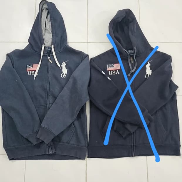 폴로 빅포니 성조기 후드집업