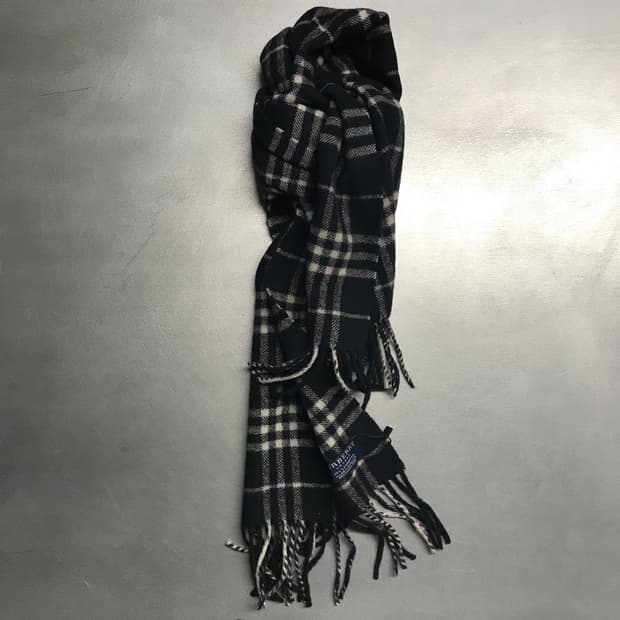 버버리 정품 램스울 머플러 블랙