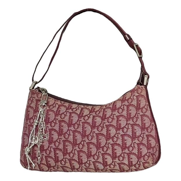 디올 오블리크 버건디 트로터 포쉐트 미니백