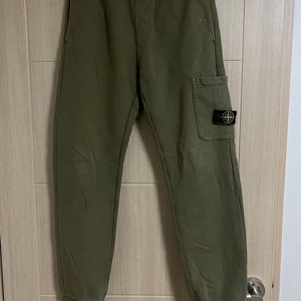 스톤아일랜드 주니어 스웻 조거팬츠 밀리터리 그린