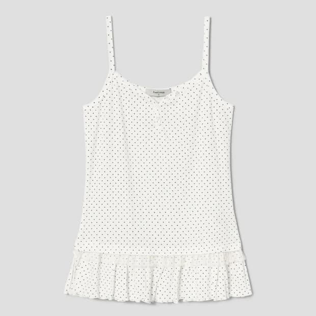 에잇세컨즈 밑단 레이어드 도트 미니 원피스