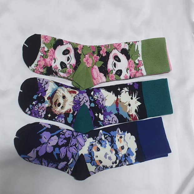 팬다 강아지 양 양말