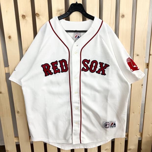 (L) MLB 마제스틱 보스턴 레드삭스 유니폼 반팔 티셔츠