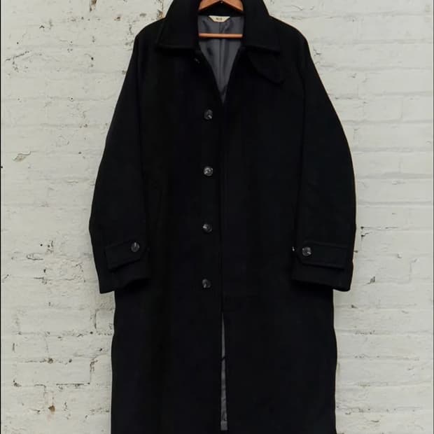 헤지스 HIS 25FW 발마칸 코트 블랙 M사이즈 새상품