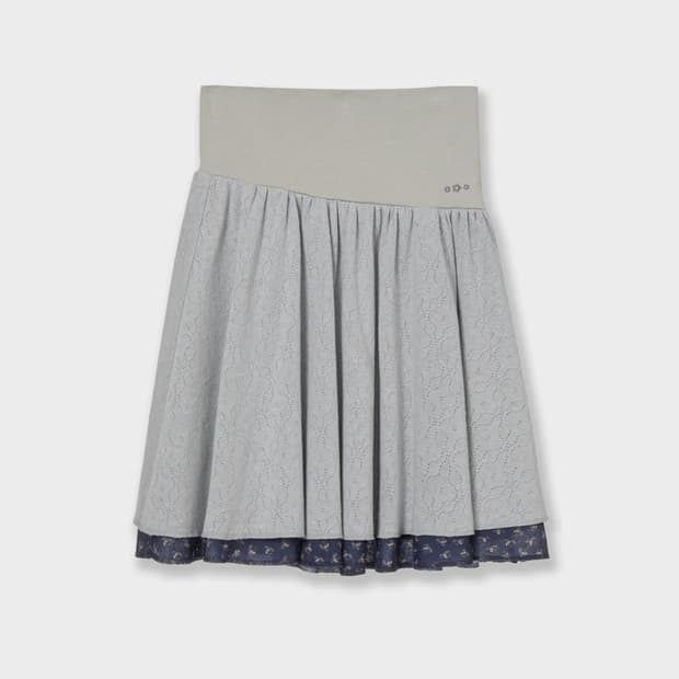 aeae LAYERED SKIRT [GREY] 레이어드 스커트 새상품
